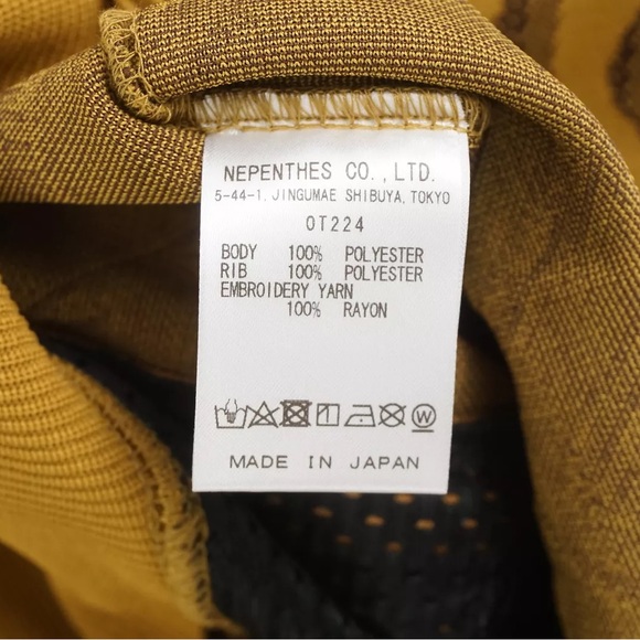 Needles Track Jacket And Pants In Polyester Jacquard Mustard Sz M Made in Japan - Picture 9 of 16